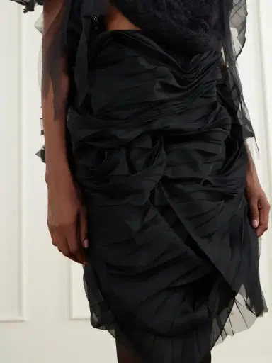 Pauline Dujancourt Minna Eerie Ruched Tulle Knee-length Skirt | Thumbnail 5