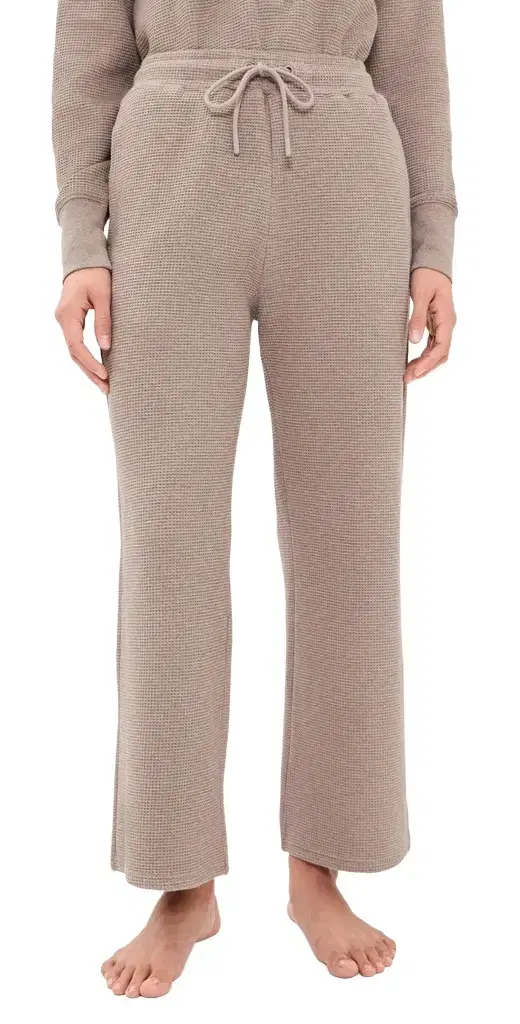 Negative Waffle Knit Cropped Track Pants