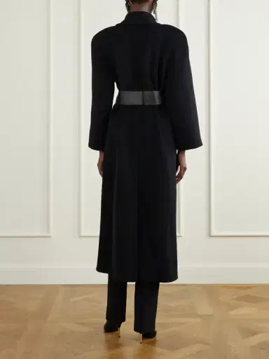 Valentino Garavani Belted Leather-trimmed Wool And Cashmere-blend Coat | Thumbnail 3 Valentino Garavani Belted Leather-trimmed Wool And Cashmere-blend Coat | Thumbnail 3