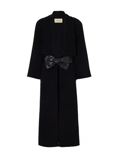 Valentino Garavani Belted Leather-trimmed Wool And Cashmere-blend Coat | Thumbnail 1 Valentino Garavani Belted Leather-trimmed Wool And Cashmere-blend Coat | Thumbnail 1