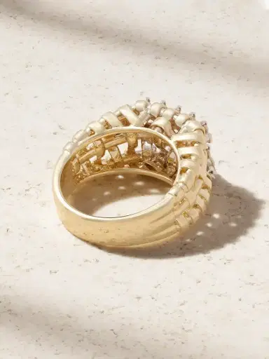 Yvonne Léon Raphia 9-karat Yellow And White Gold Diamond Ring | Thumbnail 3 Yvonne Léon Raphia 9-karat Yellow And White Gold Diamond Ring | Thumbnail 3