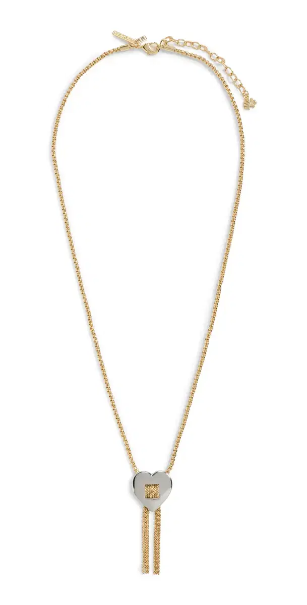 Lele Sadoughi Sweetheart Fringe Pendant Necklace