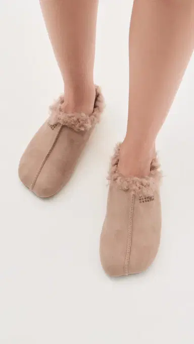 MM6 MAISON MARGIELA Suede Faux Shearling Slippers | Thumbnail 3