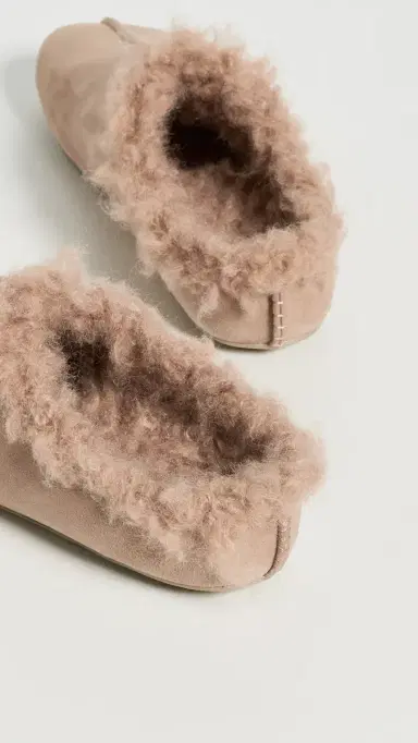 MM6 MAISON MARGIELA Suede Faux Shearling Slippers | Thumbnail 5