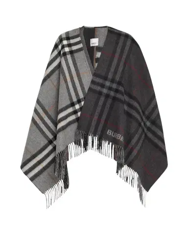 Burberry Giant Check Logo Cashmere-Blend Cape | Thumbnail 1