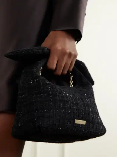 Aquazzura Bow Tie Mini Metallic Tweed Tote | Thumbnail 2 Aquazzura Bow Tie Mini Metallic Tweed Tote | Thumbnail 2