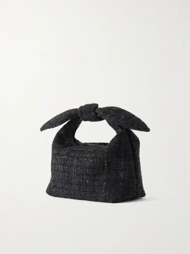 Aquazzura Bow Tie Mini Metallic Tweed Tote | Thumbnail 4 Aquazzura Bow Tie Mini Metallic Tweed Tote | Thumbnail 4