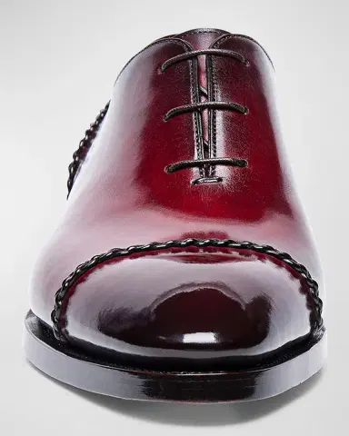Santoni Men's Limited Edition Pierce Leather Oxfords | Thumbnail 4