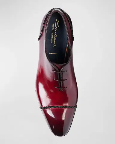 Santoni Men's Limited Edition Pierce Leather Oxfords | Thumbnail 5