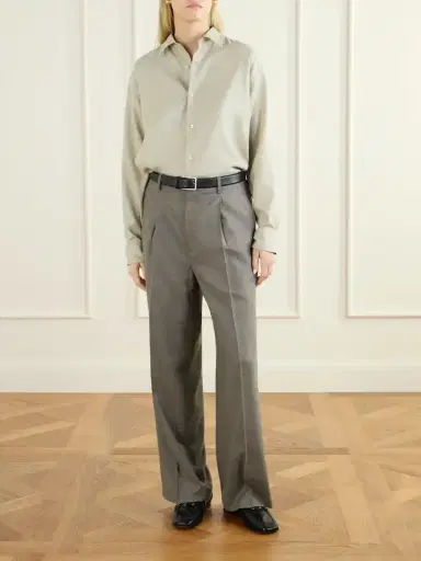 Auralee Pleated Wool Straight-leg Pants | Thumbnail 2