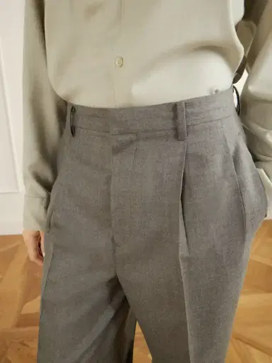 Auralee Pleated Wool Straight-leg Pants | Thumbnail 5
