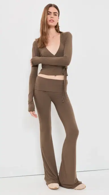 ÉTERNE Fold Over Flare Pants | Thumbnail 5
