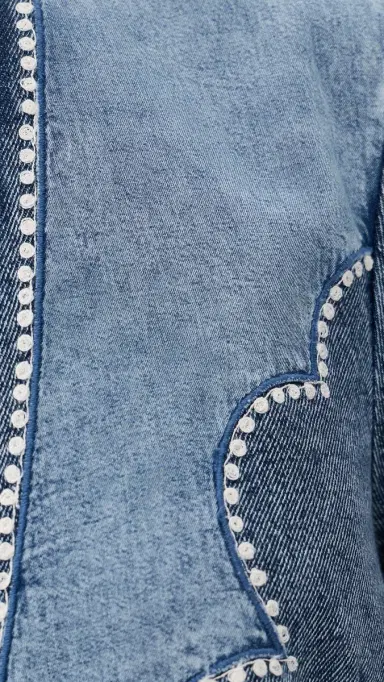 ALÉMAIS Jesse Denim Applique Mini Dress | Thumbnail 6