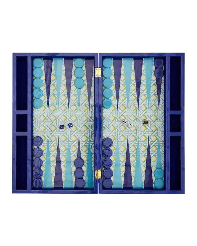 Jonathan Adler Basketweave Backgammon Set