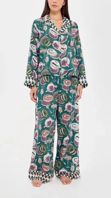Printfresh Champagne and Caviar Soho PJ Set | Thumbnail 2