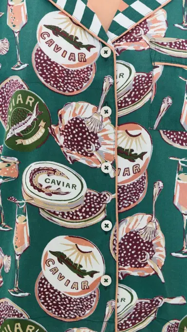Printfresh Champagne and Caviar Soho PJ Set | Thumbnail 6