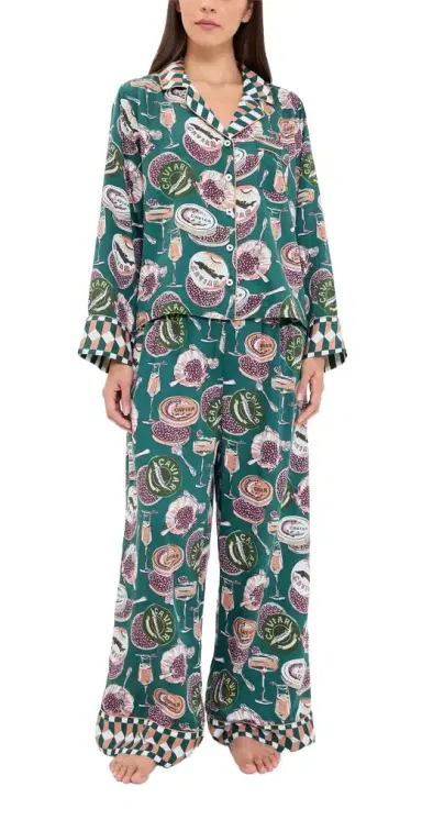Printfresh Champagne and Caviar Soho PJ Set | Thumbnail 1