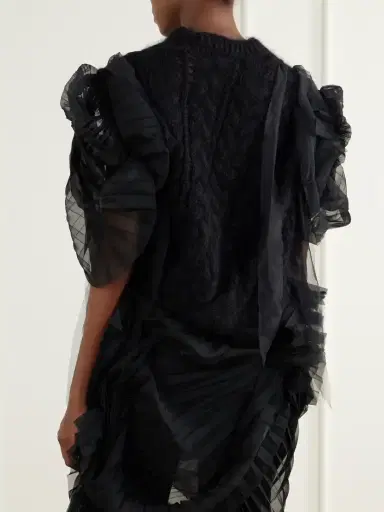 Pauline Dujancourt Francisca Tulle-trimmed Mohair-blend Sweater | Thumbnail 3