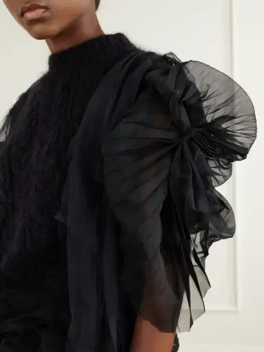 Pauline Dujancourt Francisca Tulle-trimmed Mohair-blend Sweater | Thumbnail 4