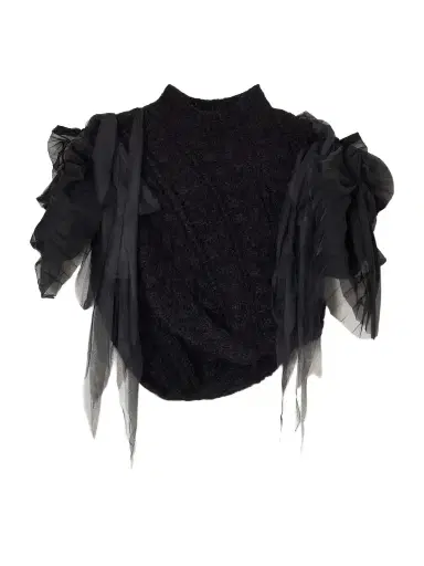 Pauline Dujancourt Francisca Tulle-trimmed Mohair-blend Sweater | Thumbnail 1