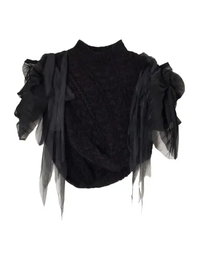 Pauline Dujancourt Francisca Tulle-trimmed Mohair-blend Sweater