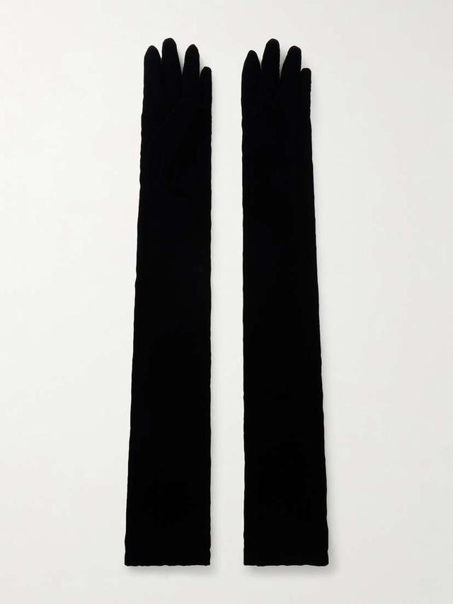 Alaïa Velvet Gloves