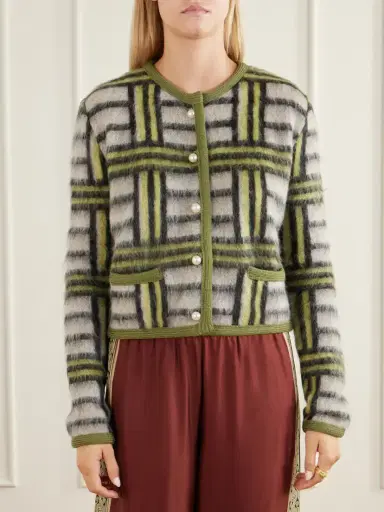 La DoubleJ Check Wool-blend Cardigan | Thumbnail 3 La DoubleJ Check Wool-blend Cardigan | Thumbnail 3