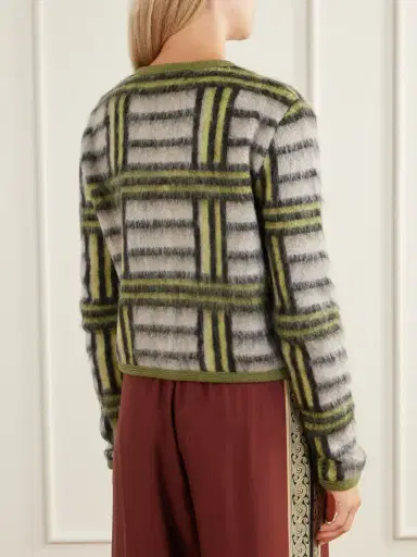 La DoubleJ Check Wool-blend Cardigan | Thumbnail 4 La DoubleJ Check Wool-blend Cardigan | Thumbnail 4