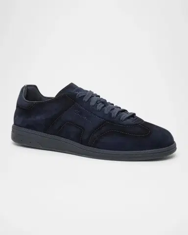 Santoni Men's Cube Suede Low-Top Sneakers | Thumbnail 2