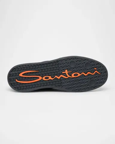 Santoni Men's Cube Suede Low-Top Sneakers | Thumbnail 4