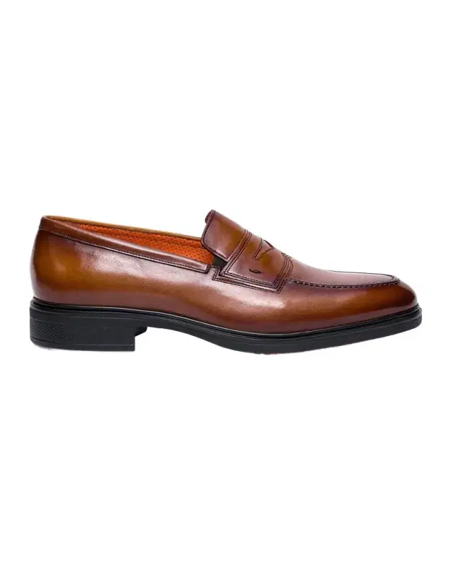 Santoni Men's Easy Leather Penny Loafers