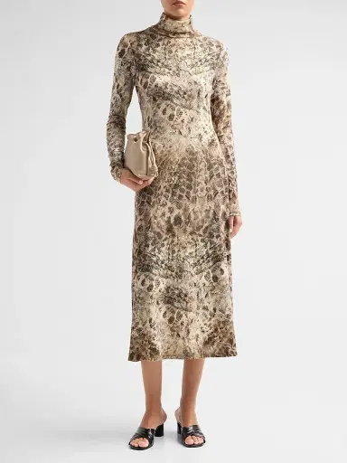 Ramy Brook Women's Valerie Snake-Print A-Line Midi Dress | Thumbnail 2