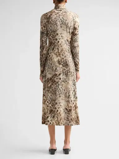 Ramy Brook Women's Valerie Snake-Print A-Line Midi Dress | Thumbnail 3