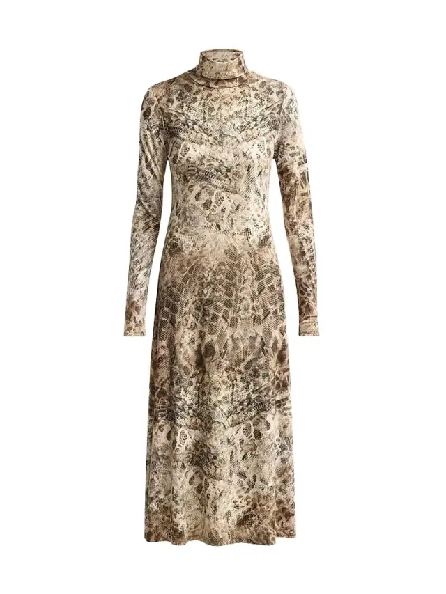 Ramy Brook Women's Valerie Snake-Print A-Line Midi Dress
