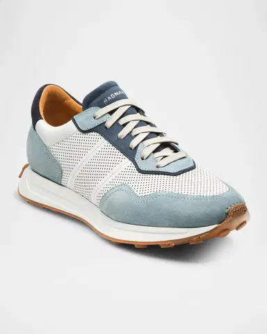 Magnanni Men's Romero Leather and Suede Runner Sneakers | Thumbnail 2