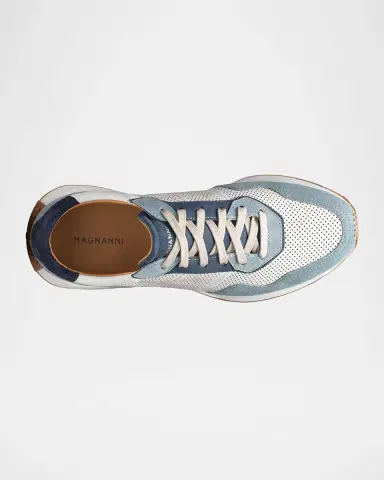 Magnanni Men's Romero Leather and Suede Runner Sneakers | Thumbnail 4