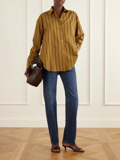 Jamie Haller The Essential Striped Cotton And Silk-blend Shirt | Thumbnail 2