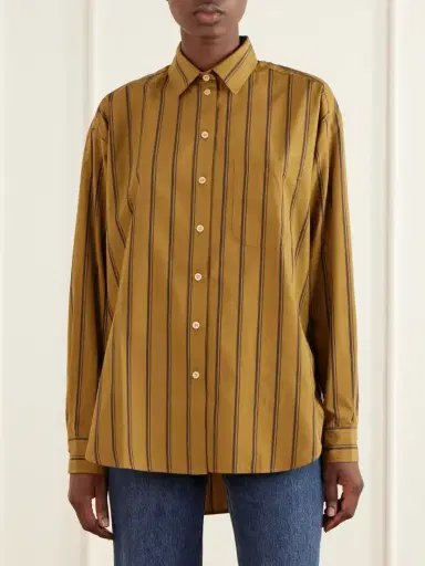Jamie Haller The Essential Striped Cotton And Silk-blend Shirt | Thumbnail 3