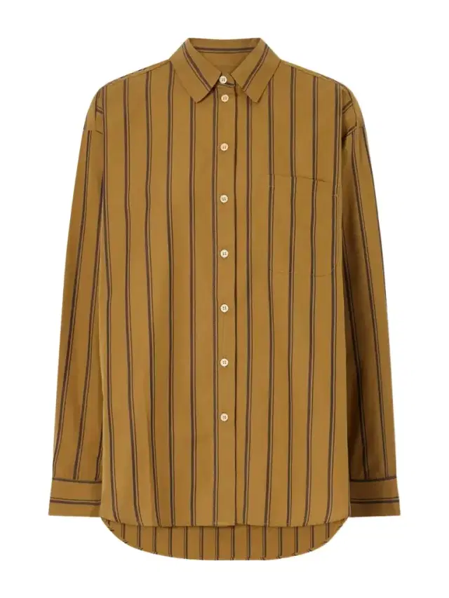 Jamie Haller The Essential Striped Cotton And Silk-blend Shirt