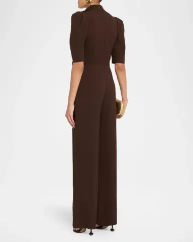 BLACK HALO Ara Puff-Sleeve Bow Jumpsuit | Thumbnail 3