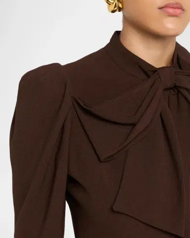 BLACK HALO Ara Puff-Sleeve Bow Jumpsuit | Thumbnail 6