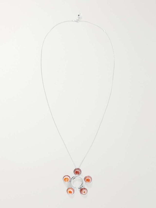 Lemaire Silver-tone Agate Necklace