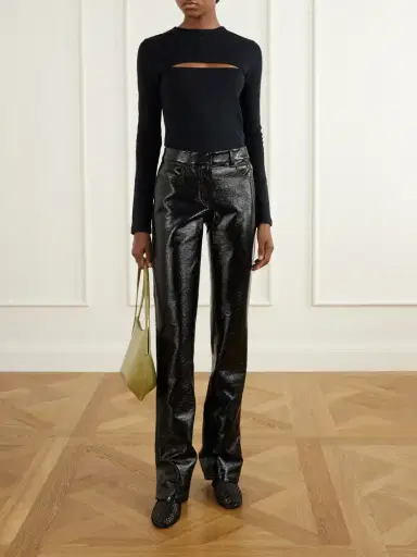 Courrèges Cotton-blend Vinyl Straight-leg Pants | Thumbnail 2