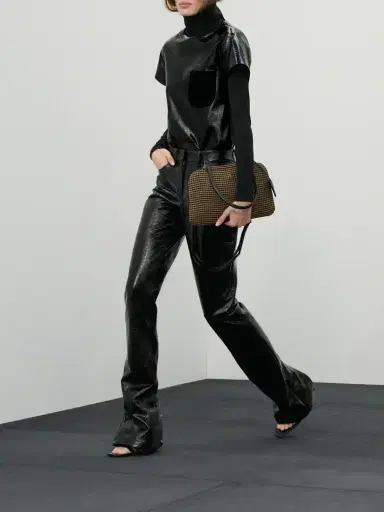 Courrèges Cotton-blend Vinyl Straight-leg Pants | Thumbnail 5