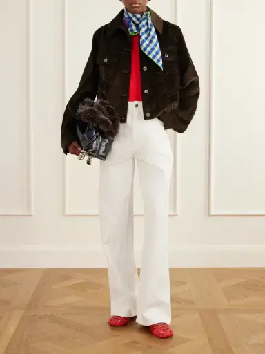 Loewe Checked And Floral-print Silk Scarf | Thumbnail 2