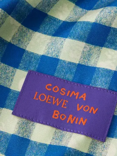 Loewe Checked And Floral-print Silk Scarf | Thumbnail 4