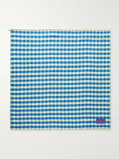 Loewe Checked And Floral-print Silk Scarf | Thumbnail 5
