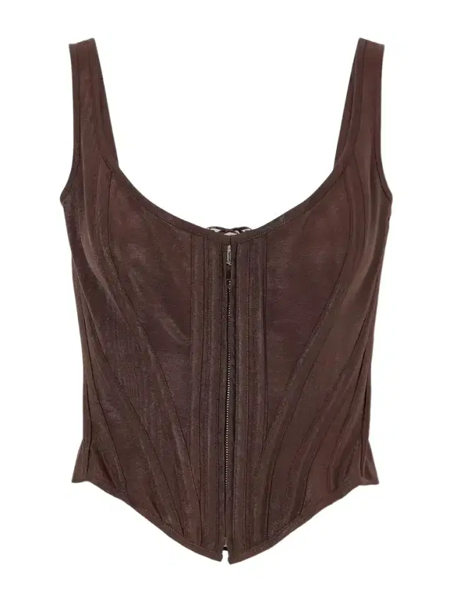 Wiederhoeft Venus Corset Paneled Twill Top
