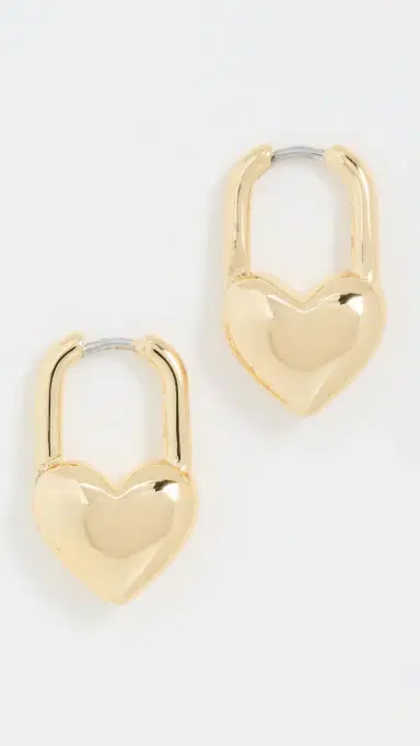Gorjana Heart Padlock Huggies | Thumbnail 2