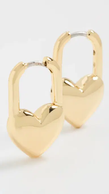 Gorjana Heart Padlock Huggies | Thumbnail 4